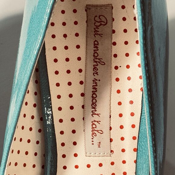 BAIT But Another Innocent Tale Teal patent pumps Size 9 Pin Up Retro Rockabilly - Picture 3 of 11